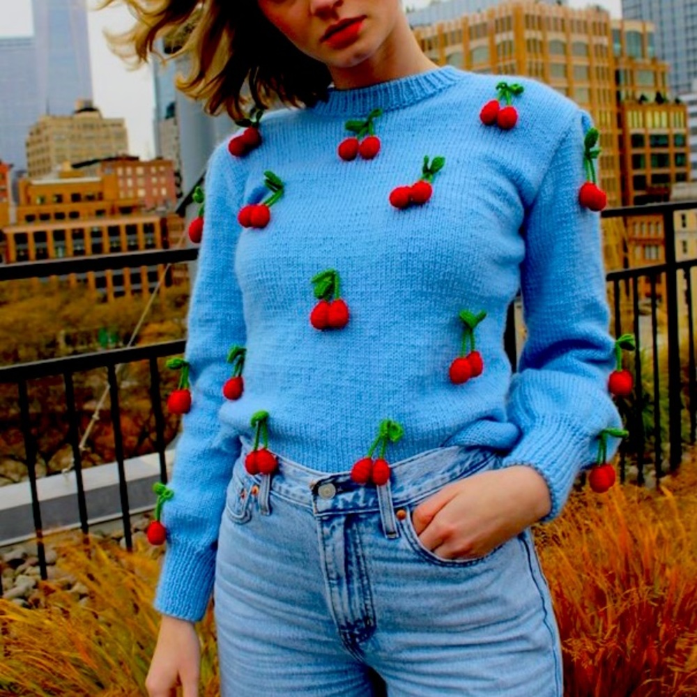 The Cherry Sweater by Lirika Matoshi size L